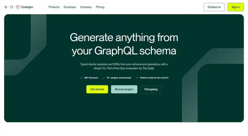 GraphQL Code Generator's website