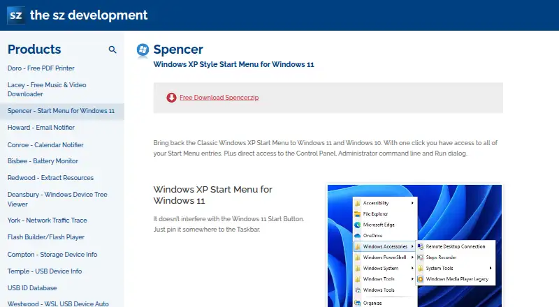 Spencer's website