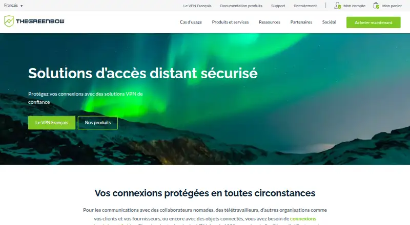 TheGreenBow VPN Client's website