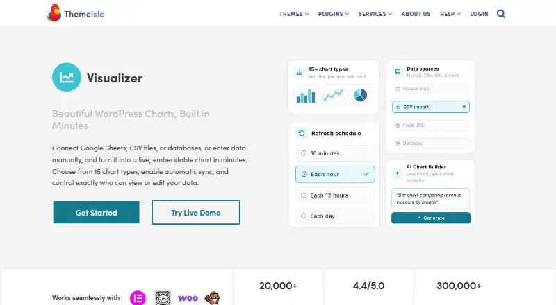 The Visualizer homepage