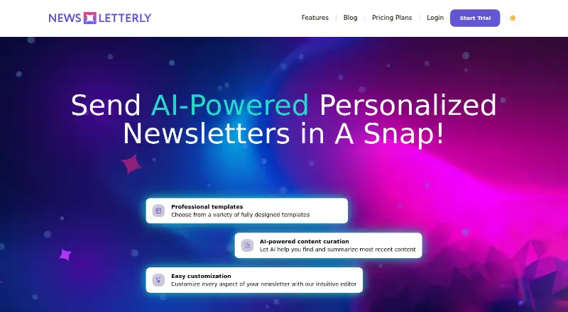Newsletterly's website