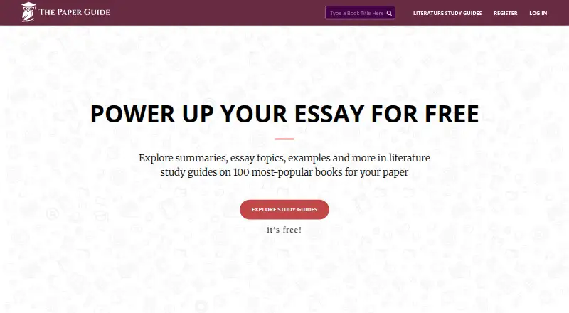 The The Paper Guide homepage