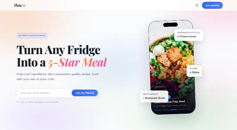 Plate AI's website