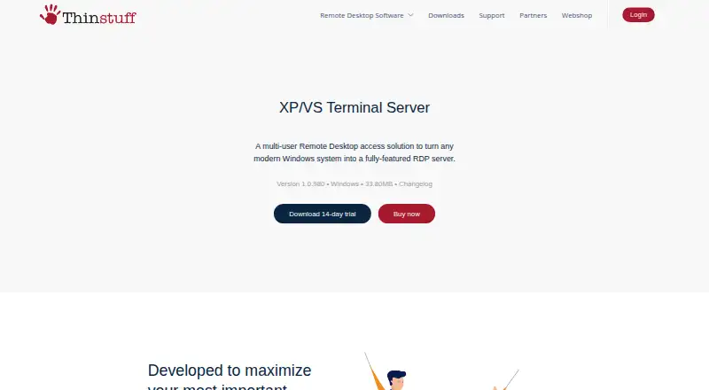 XP/VS Terminal Server's website