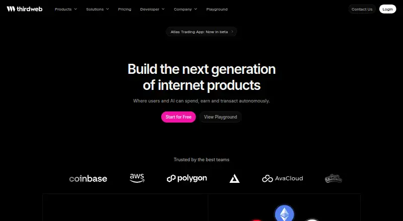 thirdweb's website