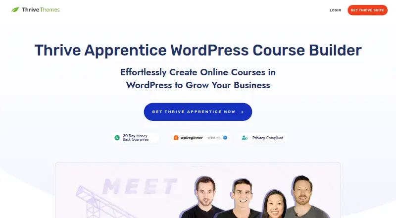 Thrive Apprentice's website