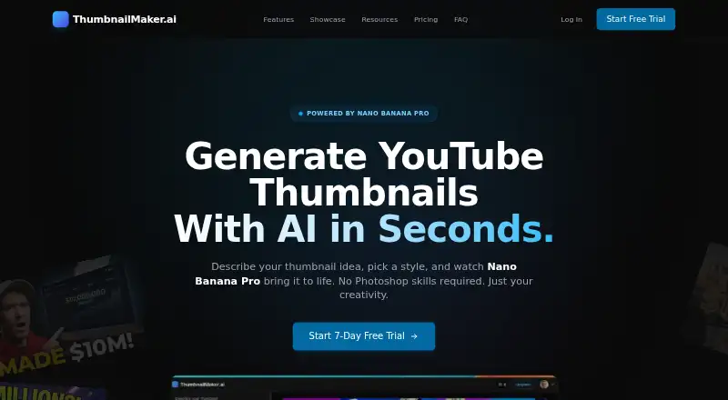 ThumbnailMaker.ai's website