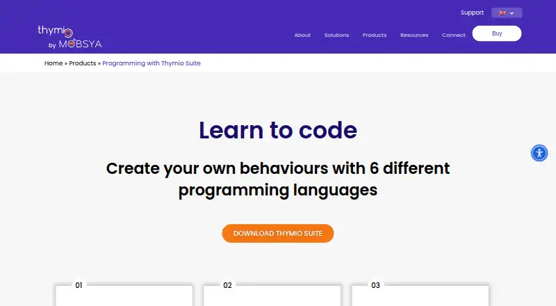 Thymio Suite's website