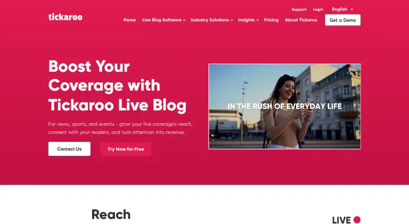 Tickaroo Live Blog's website