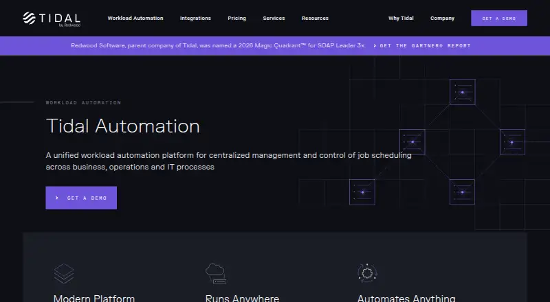The Tidal Automation homepage