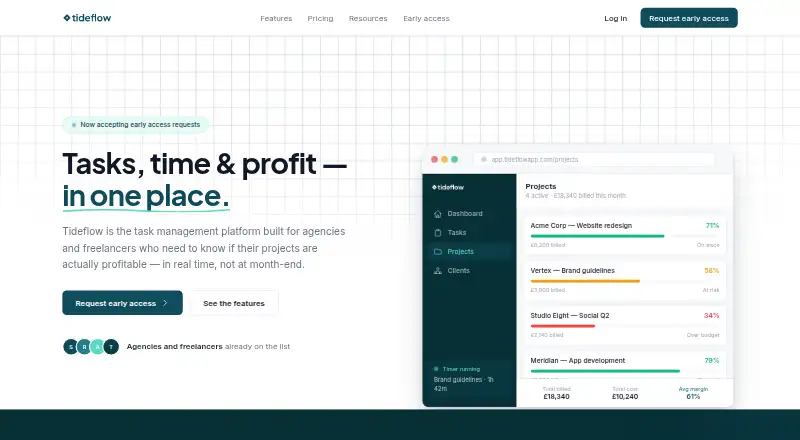 TideFlow's website