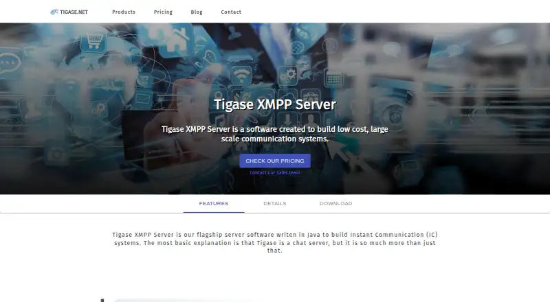 Tigase XMPP Server's website