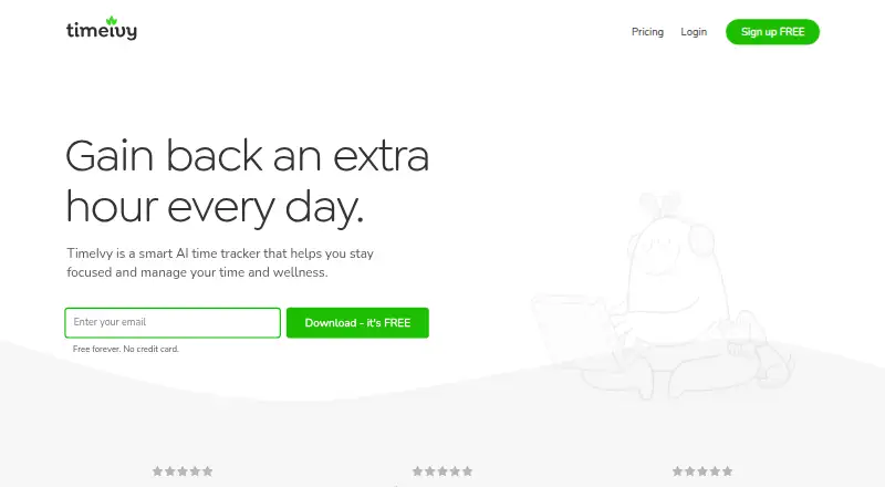 The TimeIvy homepage