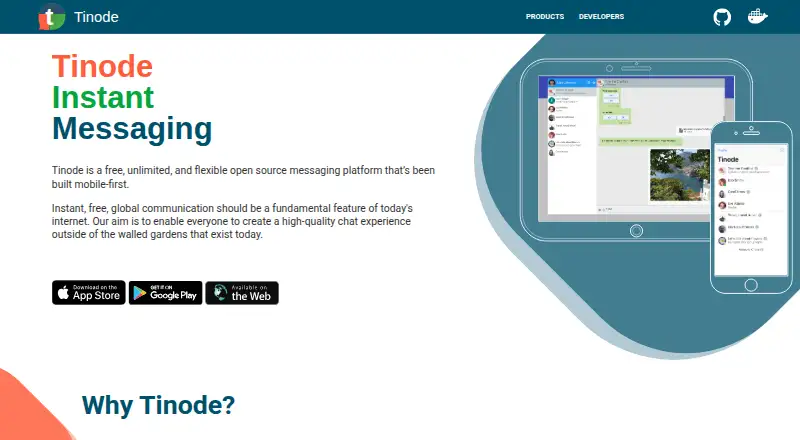 Tinode's website