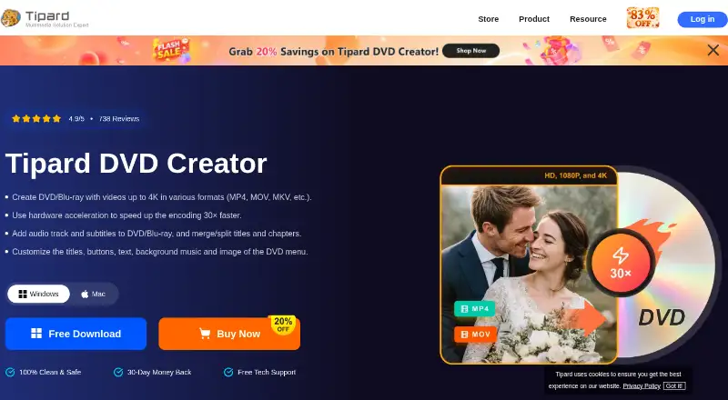 Tipard DVD Creator's website