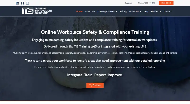 The Tap Into Safety homepage