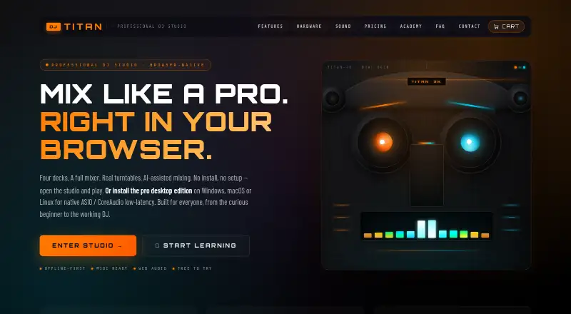 DJ TITAN's website
