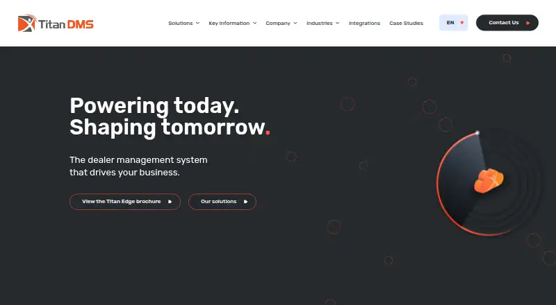 Titan DMS's website