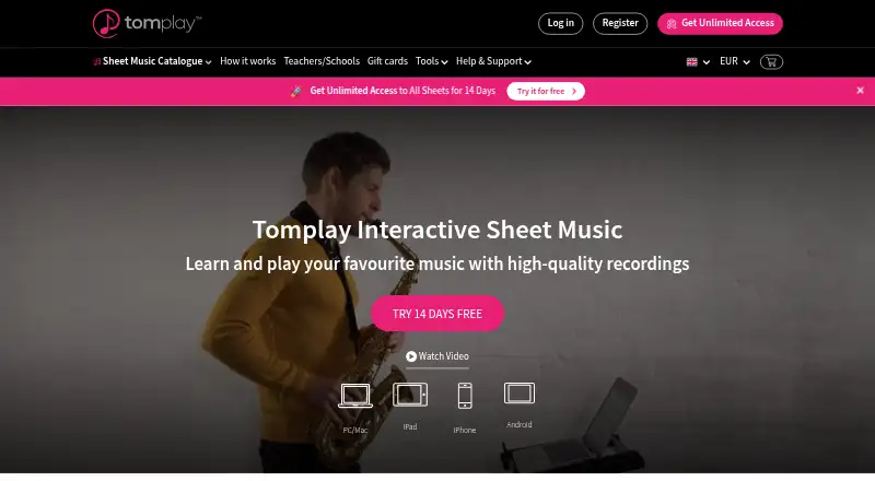 Tomplay's website