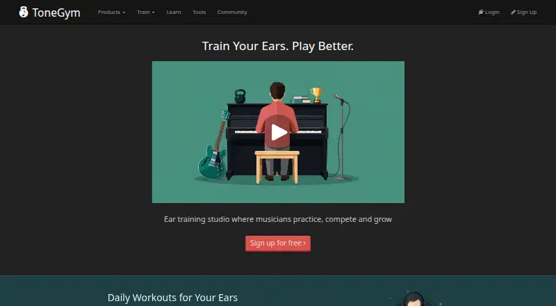 ToneGym's website