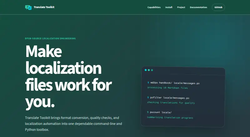 Translate Toolkit's website