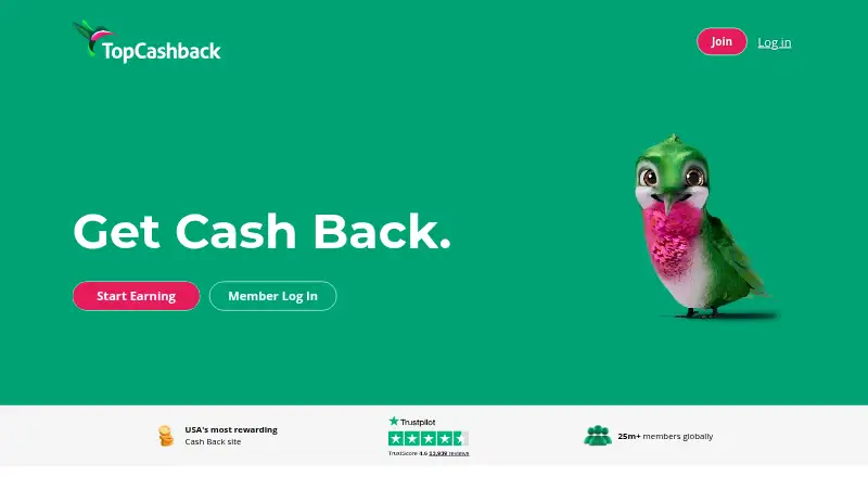 TopCashback's website