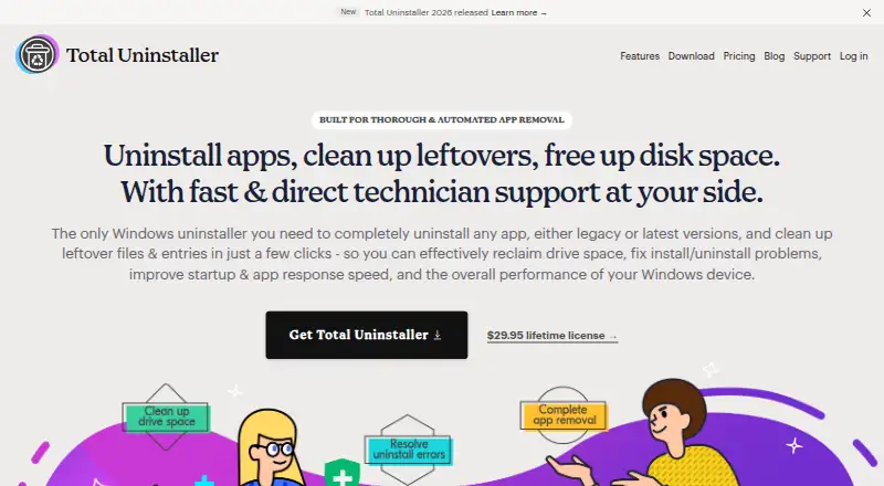 Total Uninstaller's website