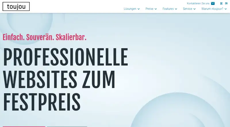 The toujou homepage