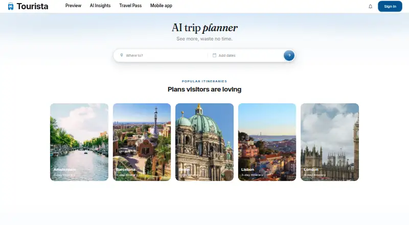 Tourista's website
