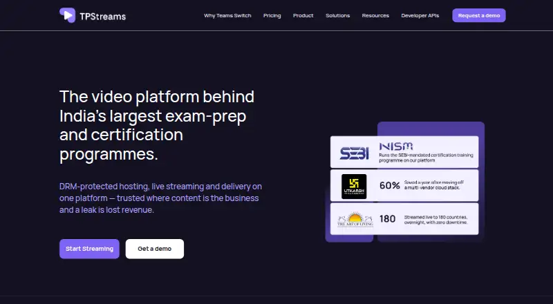 TPStreams's website