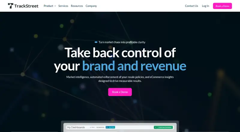 The TrackStreet homepage