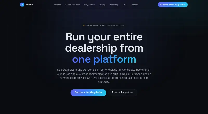 Tradlo's website