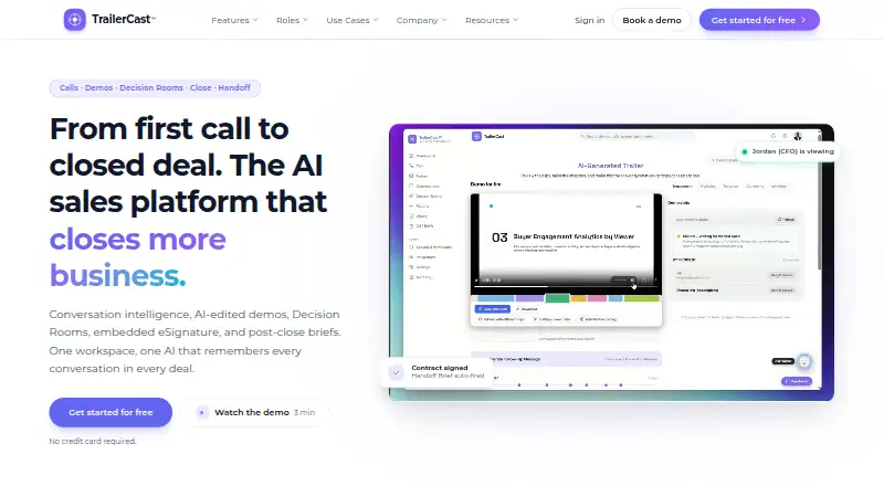 TrailerCast's website