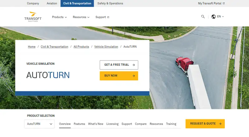The AutoTURN homepage