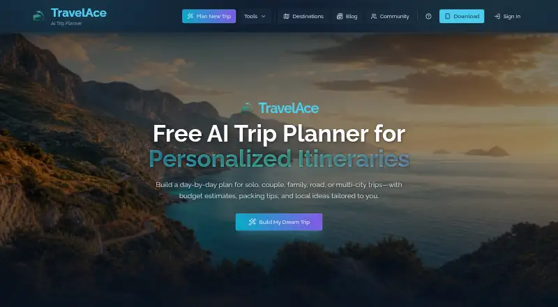TravelAce's website