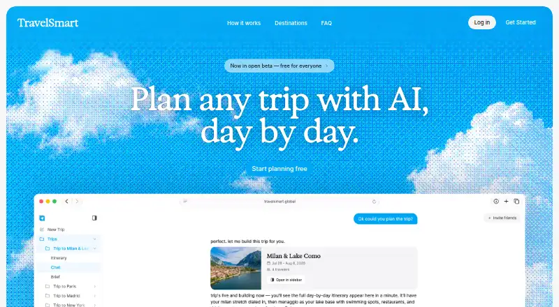 TravelSmart's website