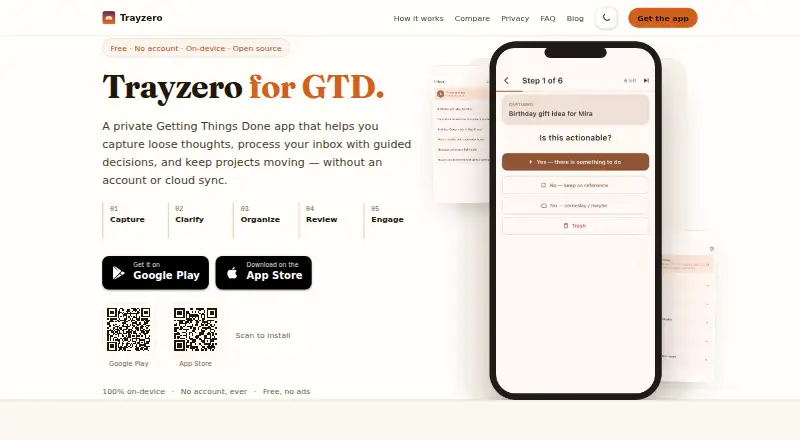 Trayzero's website