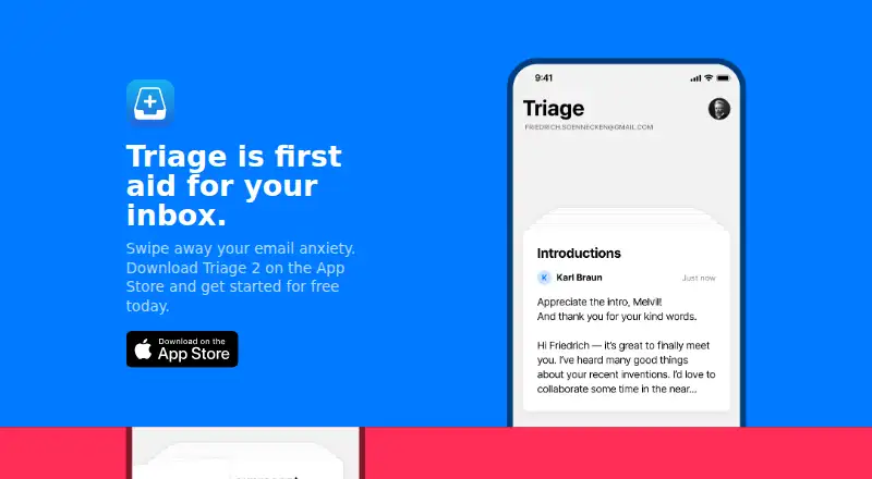 Triage's website