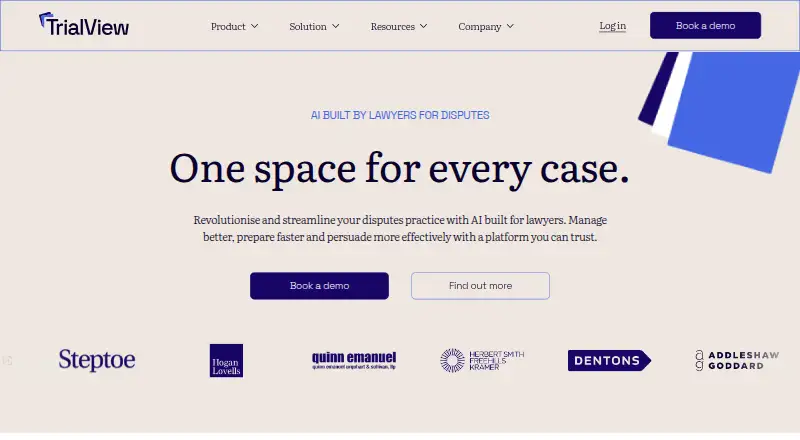 TrialView's website