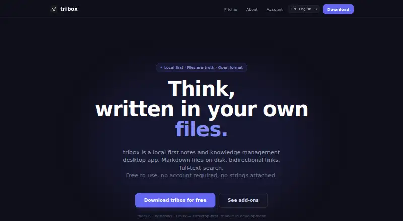 tribox's website