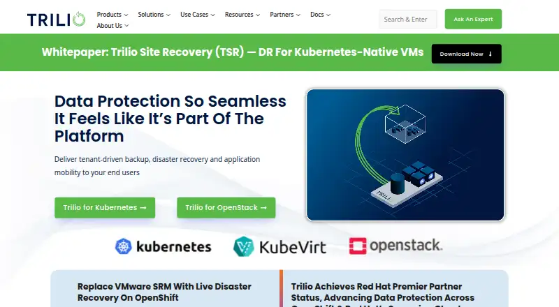 TrilioVault's website