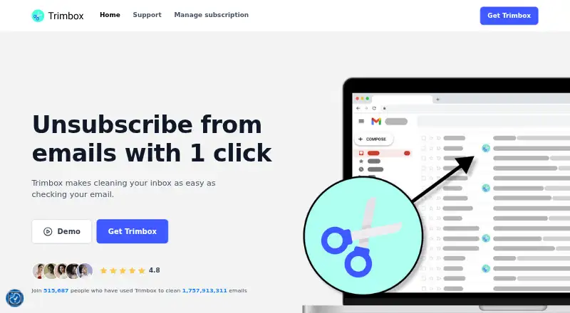 Trimbox's website