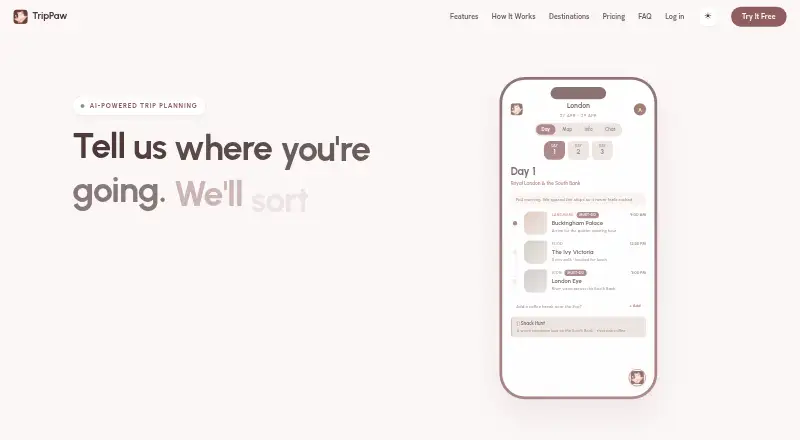 TripPaw's website