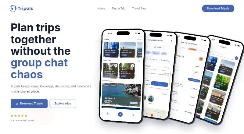 The Tripals homepage