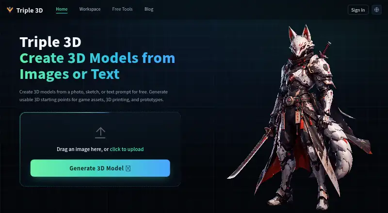 Triple 3D's website