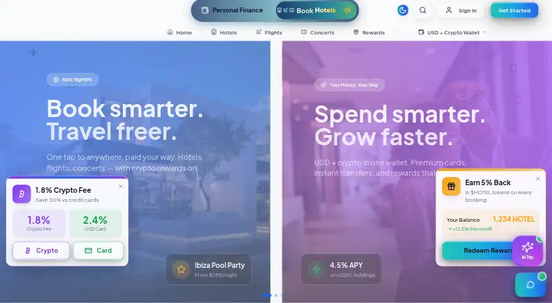 Tripology AI's website