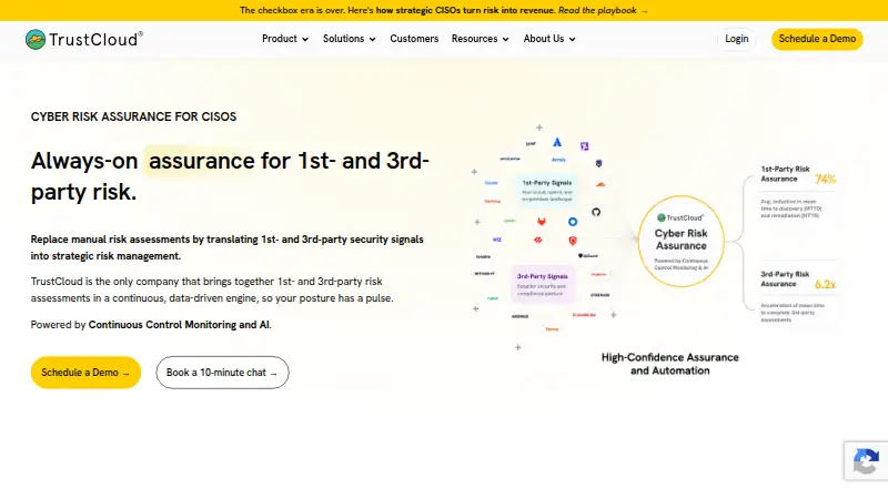 TrustCloud's website