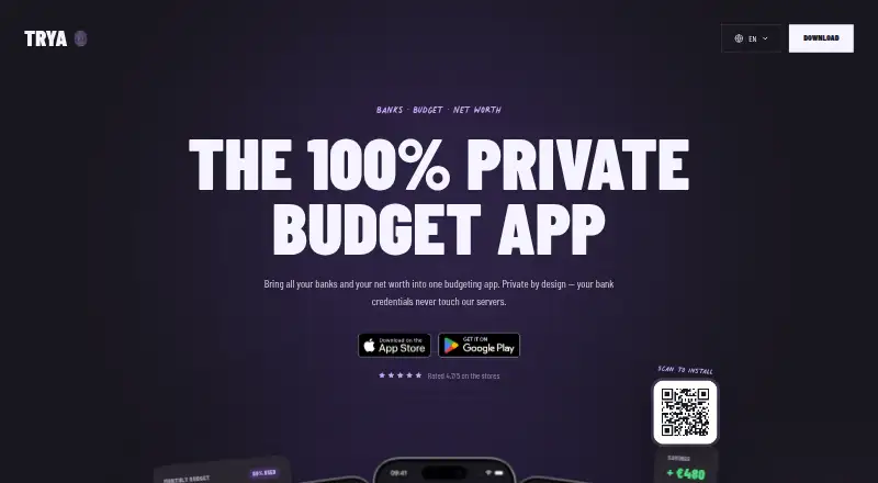 The TRYA homepage