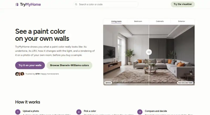 TryMyHome's website