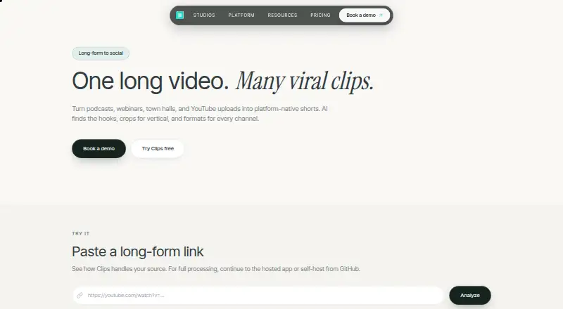 Vinci Clips's website